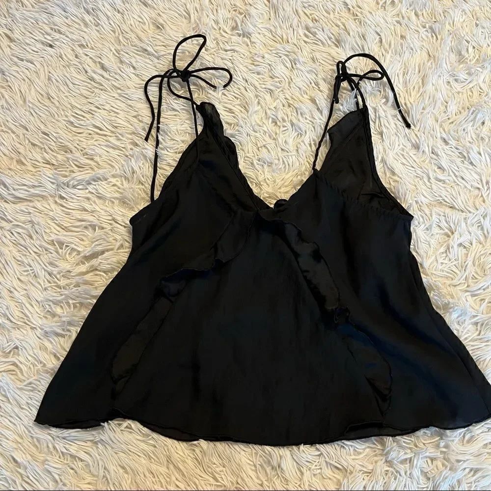 Free People black tie straps tank